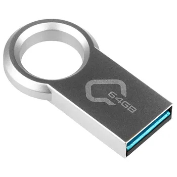 Флешка 64Gb USB 3.0 QUMO RING, серебристый (QM64GUD3-Ring)