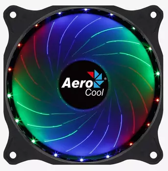 Вентилятор AeroCool COSMO 12, 120 мм, 1000rpm, 23 дБ, 4-pin Molex, 1шт, RGB подсветка (4718009158597)
