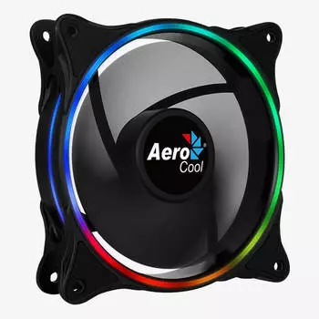 Вентилятор AeroCool Eclipse 12, 120 мм, 1200rpm, 19.8 дБ, 6-pin, 1шт, черный, RGB подсветка (4718009158122)
