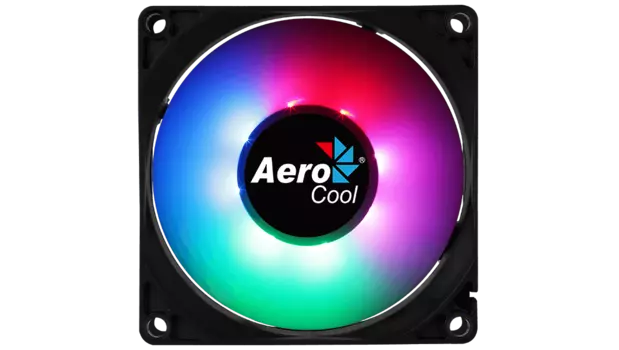 Вентилятор AeroCool Frost 8, 80 мм, 1500rpm, 28.3 дБ, 3-pin+4-pin Molex, 1шт, FRGB (FROST 8 FRGB MOLEX + 3P)