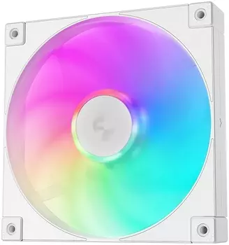 Вентилятор Deepcool FD14 ARGB WH, 140 мм, 1650rpm, 25.2 дБ, 4-pin PWM + 3-pin 5V ARGB, 1шт, белый, ARGB подсветка