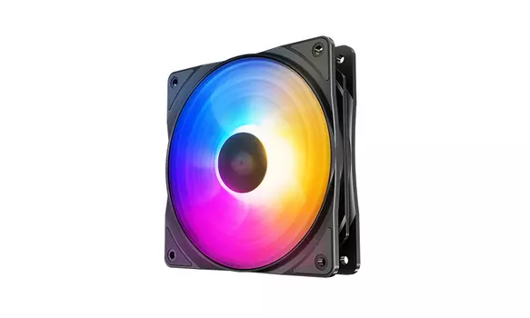 Вентилятор Deepcool RF120FS RGB, 120 мм, 1500rpm, 27 дБ, 4-pin PWM, 1шт, RGB подсветка
