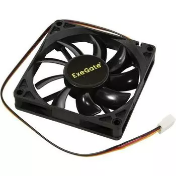 Вентилятор ExeGate ExtraSilent ES08015B3P, 80 мм, 1700rpm, 17 дБ, 3-pin, 1шт, черный (EX288923RUS)