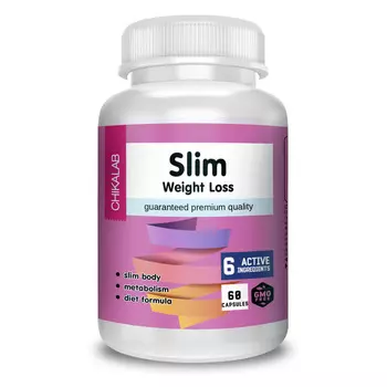 Витамины и минералы - Slim для контроля веса, 60 кап. (срок годности до 19.02.23)
