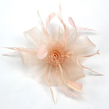 Перо Aliceband Fascinator Повязка на голову Свадьба Женский день Гонка Royal Ascot розы красного