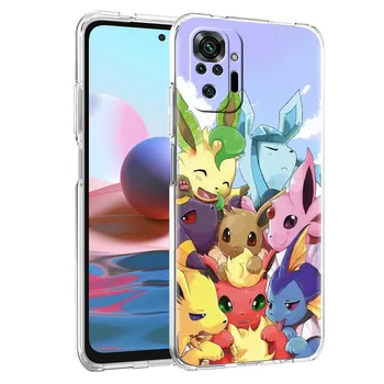 Чехол для телефона с аниме-покемоном Eevee для Xiaomi Redmi Note 11 10 9 8 Pro 9S 10S 9A 9C, противоударный, K40 8T 7 9T, мягкий силиконовый чехол TPU Redmi 8