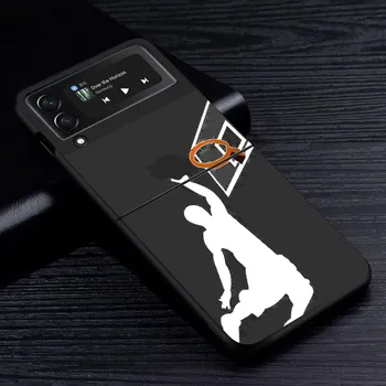 Чехол для мобильного телефона Samsung Galaxy Z Flip3 Flip4 5G черный чехол Z Flip 4 3 жесткий чехол для ПК Zflip3 Funda Basketball Dunk Star Slam Samsung Z Flip3 5G
