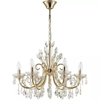 Подвесная люстра хрусталь Odeon Light Versia 4977/6 подсвечник с подвесками