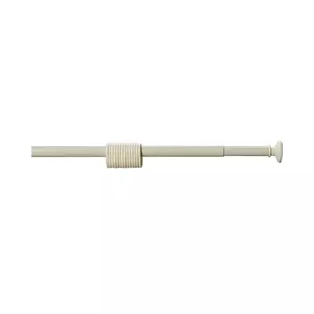 Карниз Zalel для ванной комнаты, с пружиной и кольцами, крем, 110-200 см