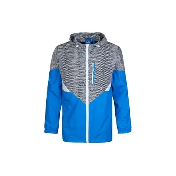 Adidas Originals Трилистник со змеиным принтом Цветная спортивная куртка с капюшоном Мужская верхняя одежда Синий AC0479 S