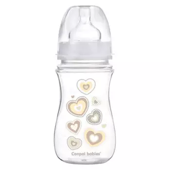 Canpol Бутылочка PP EasyStart с широким горлышком антиколиковая, 240 мл, 3+ Newborn baby (Canpol, Бутылочки)