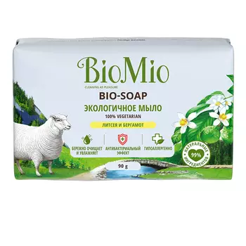 BioMio Туалетное мыло "Литсея и бергамот", 90 г (BioMio, Мыло)