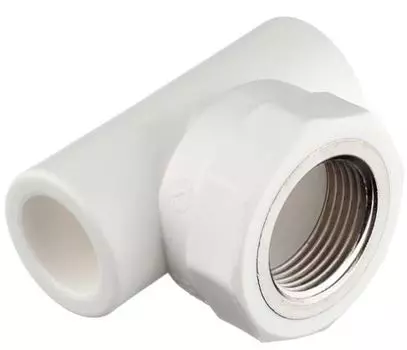 Тройник Valtec, 20х3/4″ полипропиленовый комбинированный (внутренняя резьба)
