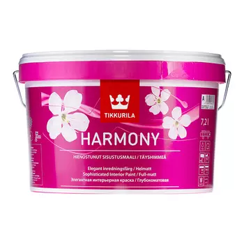Tikkurila Harmony A 9 л, Краска интерьерная акрилатная (белая)