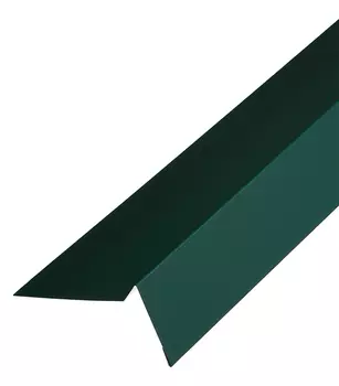 Торцевая планка для гибкой черепицы 100х65 мм зеленая RAL 6005 2 м
