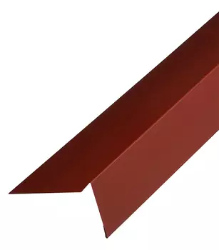 Торцевая планка для гибкой черепицы 100х65 мм красная RAL 3009 2 м