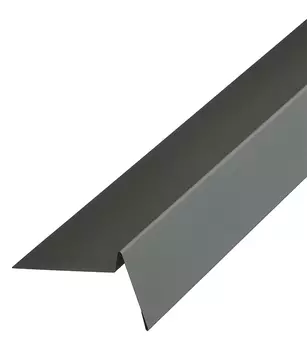 Торцевая планка для гибкой черепицы 100х65 мм серая RAL 7005 2 м