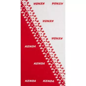 Бандана KENDA, полиэстер coolmax с микрофиброй, 24х48см, безшовная, бело-красная, 5-715190