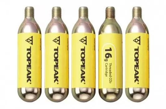 Баллончики углекислые без резьбы TOPEAK Threaded CO2 Cartridge, 5 шт. TCO-5