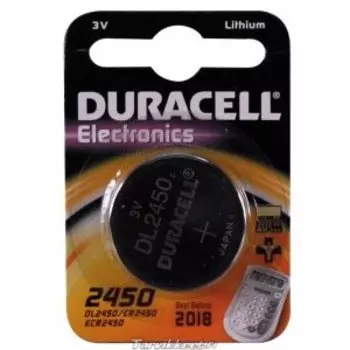 Батарейка Lithium CR2450 3V на блистере, кнопочного типа, серебристый, литейная, SIG_20316