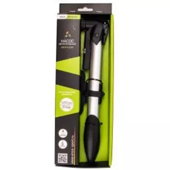 Насос Vinca Sport, Мax 120psi (8 бар), авто/вело ниппель, шланг, алюм. корпус, МАНОМЕТР, игла для мяча, MP 2825