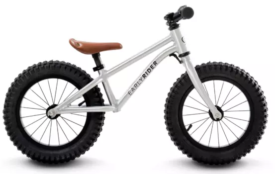 Беговел для детей Early Rider Trail Runner XL 14", серебристый