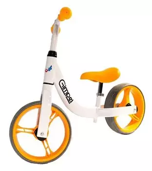 Беговел Gimpel L 12" ALU, оранжево-белый, 2020, 4670025458962