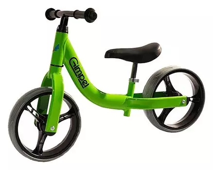 Беговел Gimpel L 12" ALU, зелено-черный, 2018, 4670025458979