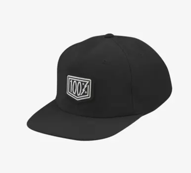 Бейсболка 100% Pioneer Snapback Hat Black, универсальный размер, 20075-001-01
