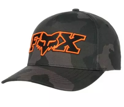 Бейсболка велосипедная Fox Ellipsoid Flexfit Hat, black camo (Размер: L/XL)