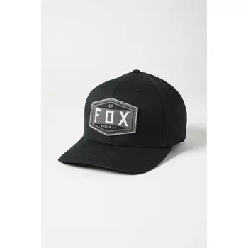 Бейсболка велосипедная Fox Emblem Flexfit Hat, black, 2021 (Размер: S/M)