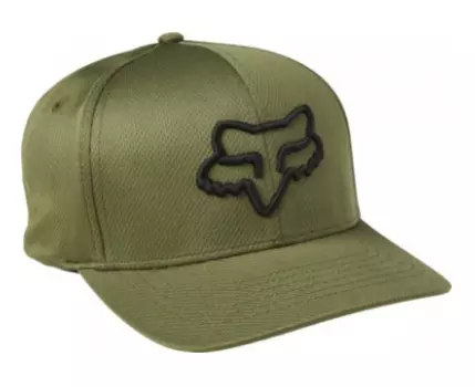 Бейсболка велосипедная Fox Lithotype Flexfit 2.0 Hat, olive green