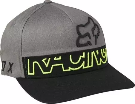 Бейсболка велосипедная Fox Skew Flexfit Hat, серый