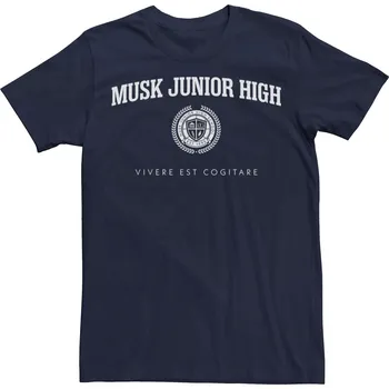 Мужская белая футболка с логотипом Star Trek Discovery Musk Junior High Badge Licensed Character, синий