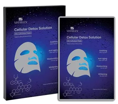 MATRIGEN Маска биоцеллюлозная / Bio Cellulose Mask Regenerating &amp; Moistutizing Cellular Detox Solution 5 шт