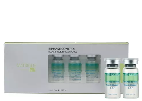 MATRIGEN Сыворотка двухфазная антистресс и увлажнение / Biphase Control Relax &amp; Moisture E.G.F. Ampoule 5*10 мл
