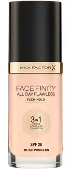 MAX FACTOR Основа тональная 10 / Facefinity All Day Flawless 3-in-1 fair porcelain 30 мл