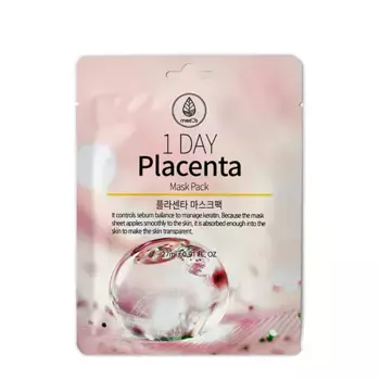 MED:B Маска тканевая с экстрактом фитоплаценты / Med B 1 Day Placenta Mask Pack 27 мл