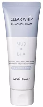 MEDI FLOWER Пенка с белой глиной и BHA кислотами для умывания / MEDI FLOWER 120 мл