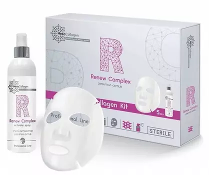 MEDICAL COLLAGENE 3D Набор Ревитал актив (аппликаторы для лица 5 шт и спрей 150 мл) / Renew Complex MesoCollagen