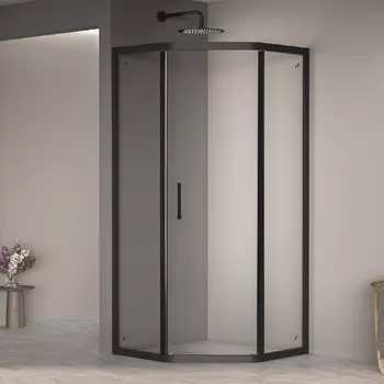 Душевой уголок RGW Passage PA-86B 90x90x195 профиль черный, стекло прозрачное