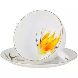 Чашка с блюдцем Julia Vysotskaya Flowers. Strelitzia 250мл