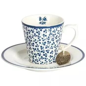 Чашка с блюдцем Laura Ashley Blueprint 90мл Floris