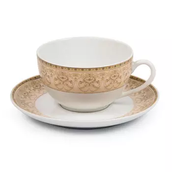 Чашка чайная с блюдцем La Maree Tiffany or, 200мл