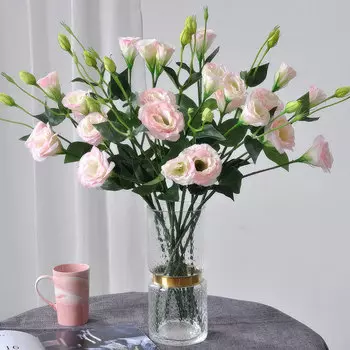 Цветы искусственные FloDecor Эустома 70см, цвет розовый