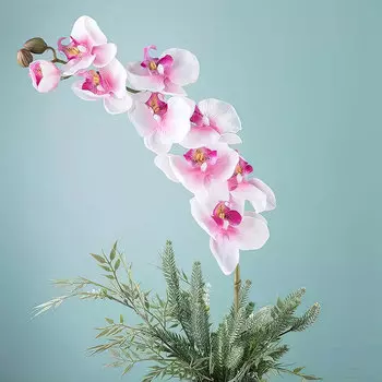 Цветы искусственные FloDecor Орхидея 96см, цвет розовый