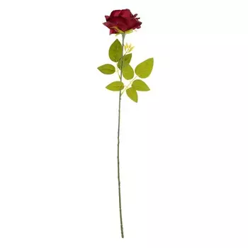 Цветы искусственные FloDecor Роза 62см, цвет бордовый