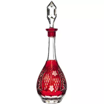 Декантер с пробкой Ajka Crystal Grape 750мл, темно-бордовый