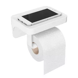 Держатель для туалетной бумаги с полочкой Umbra Flex, белый