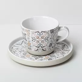 Чашка с блюдцем Easy Life Casa Decor Grey, 250мл